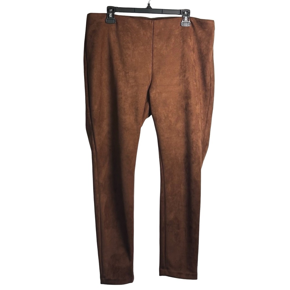 Chaps‎ High Rise Faux Suede Leggings Women's Size XL Minimalist Travel Boho Chic